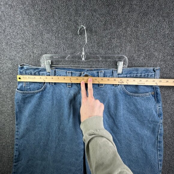 Carhartt Men’s Denim Jeans 46x32 Relaxed Light Wash B460 LVB Work Casual W Logo - Picture 10 of 13